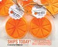 Scented Orange Soap Favors - Little Cutie Baby Shower, Clementine On the Way Theme, Citrus Slice What Will Be Twin Gender Reveal Decorations