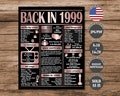 Rose Gold Back in 1999 Printable Poster, 26th Birthday, Anniversary or Reunion Sign, What Happened in 1999 Printable Digital Download