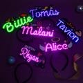 Personalized Party Neon Lights, Headband Lights with Name, Rave Party Supplies, Concert Support Lights, School Festivals & Music Festivals