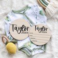 Personalized Baby Announcement Sign, Newborn Photo Prop, Nursery Decor, Custom Birth Stats Sign Baby Gift Custom Baby Birth Announcement Tag