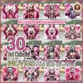 30 Designs Horror Valentine Png Bundle, 20oz Tumbler Wrap Designs Png, 20 oz Skinny Tumbler PNG Design, Valentine, Pink Heart, Digital File