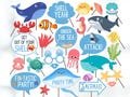 50Pcs Under The Sea Party Photobooth Props, Under The Sea Birthday Party Props, Under The Sea Party Theme, Ocean Theme Party Decorations