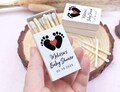 Bulk Custom Matchbox for Baby Shower/Personalized Printable Footprint Match Box/Custom Matchbook Art/Custom Matches/Custom Baby Shower Gifts
