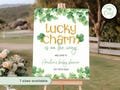 Lucky Charm Baby Shower Welcome Sign, Irish Baby Shower Welcome Poster, Lucky Baby Shower Welcome Board, Printable Lucky Party Decor SD2