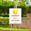 Editable Sunshine Baby Shower Welcome Sign • Here Comes the Son Baby Shower Poster • Boy Sonshine Shower • Boho Sunshine Shower Decor • BDS2