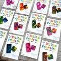 Building Block VALENTINES Crayon-Class Crayon -Class Valentine-Valentines for Kids-Valentines Gifts-Valentines Favors-Valentines Bulk