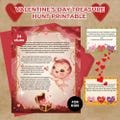 Cute Valentines Day Treasure Hunt Printable for Kids Preschoolers | Valentine Game Printable for Family Fun | Cupid Valentine Scavenger Hunt