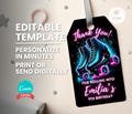Roller Skate Party Thank You Tag, Editable Gift Tag Template, Instant Download Accessory for Skating Party Favors, Printable Designs