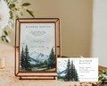 Editable Let the Adventure Begin Baby Shower Insert Card and Sign-Woodland  Game-Rustic Forest Pine Trees Mountain Diaper Raffle Tickets-P21