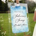 Custom Winter Sign For Bridal Shower Decorations, Personalized Snow Bridal Shower Welcome Sign, Acrylic Bridal Shower Signage