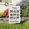 Mardi Gras Coquette Bows And Fleur De Lis Garden Sign House Flag  NOLA Decoration Fat Tuesday Gift Crescent City Decor Fleur de Lis