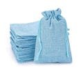 Light Blue Canvas Drawstring Gift Bag, 5 x 7 inch, Baby Boy Baby Shower Party Favor Bags, Bags for Wedding Favors, Jewelry Gift Bags