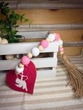 Valentine’s Day Garland, Short Pink and Red Garland, Cupids Arrow Decoration, Cupid Decor, Lips Decoration, Simple Garland, Simple Valentine