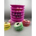 1960s MCM Paper Lanterns Butterflies 5" Round Ceiling Decoration Christmas Party