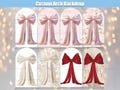Pink Bow Arch Backdrop Cover Stand Coquette Bridal Baby Shower Girl Party Balloon Bows Backdrop Custom First Birthday Arched Chiara Wall