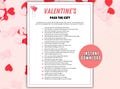 Valentines Pass The Gift Game Valentines Day Party Game Printable Valentine's Day Game Valentine's Gift Exchange Game Valentines Party Game