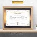 Editable Baptism Certificate Canva Template, Church Modern Certificate of Baptism, Printable Church Elegant Certificate Baptism Design.
