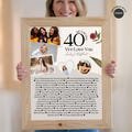 40 Reasons We Love You Poster Canva Template, 40 Things We Love About You Gift For Best Friend 40th, 40th Milestone Birthday Gifts