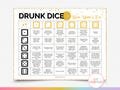 New Years Eve Drinking Game, Printable Drunk Dice Game for NYE Party, Adult Party Game, New Year's Eve Celebration, New Year Party Activity