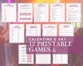 Galentines day games printable, galentine's game night, ladies night games, galentines trivia, happy galentines day, galentine party games