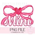 Adorable Mini Bow Heart PNG: Pink & Red Coquette Digital Download for Valentine's Day Crafts