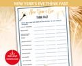 New Year’s Think Fast Game,new years quiz,nye trivia game,New Year's Eve Party Game, Holiday Game,new Year's Day Activity,NYE Party Idea
