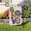 Mardi Gras Love Flag, Fat Tuesday Purple Gold and Green Flag, Garden Banner, Housewarming Gift, Festive Outdoor Decoration, Holiday Flag