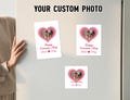 Personalized Valentine's Fridge Magnets, Couples Refrigerator Magnets, Valentines Invitation Cards, Photo Magnetic, Valentine's Party Favors