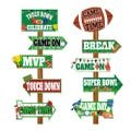 10Pcs Super Bowl Party Sign Football Yard Signs Football Team Party Decoration for Football Party Decorations & Football Birthday Supplies