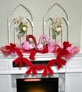 Valentine's Day Decoration, Valentine's Day Garland, Valentine's Day Wreath, Valentine's Day Mantle Garland, Spring Decor, Winter Decor