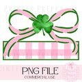 St Patricks Coquette Bow Name Box  PNG  // Preppy Name Monogram // Add a NAME St Patricks