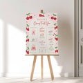 Cherry Birthday Milestone Board Template, Cherry First Party Theme, Cherry on Top Theme, 1st Birthday Milestone Sign, Editable Poster