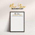2025 New Year Bucket List Printable, New Year Goals PDF, DIY Fillable Template, Instant Download, New Year Planning, Wish List, Party Games