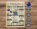 31st Birthday Newspaper Poster Australia, Back in 1994 Aussie Poster, What Happened in 1994, Born in 1994 Sign Australian Version Printable