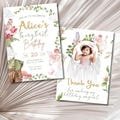 Editable Fairy Party Photo Invitation Thank You Card Bundle  | Magical Fairies Digital Invite | Fairy First Party Instant Download