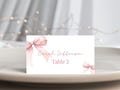 Coquette Pink Bow Place Cards | Printable and Editable Tented Food Cards | She's Tying the Knot Party Decorations | First Birthday | CB2