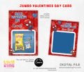 Spider Valentines Day treat card templates, Jumbo Valentines Day card, Canva Template, Superhero spider valentines day card, classroom kids