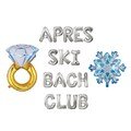 Apres Ski Bride Balloon banner 16 inches -Winter Bachelorette Party Decor Snow In Love Decor Winter Engagement Decor