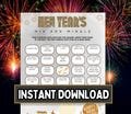 New Years Mix and Mingle Bingo Game, Find the Guest New Years Activity, New Years Party, Holiday Party, New Years Eve, Group NYE Printable