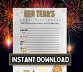 New Years Emoji Pictionary Game, Fun Emoji Quiz New Years Activity, New Years Party Quiz, Group Emoji Game, Holiday Party, NYE Printable