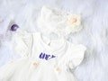 First Valentine's Day sunflower suit-Valentine's day velvet girl Outfit,Monogrammed romper,Valentine baby girl outfit, One romper
