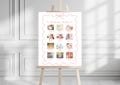 Cute Pink Bow Party Milestone Sign | Digital Download | Girls Just Wanna Be One Party Sign | Editable Canva Template | First Birthday Sign