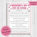 INSTANT DOWNLOAD Valentine's Day Fact Or Fiction Game Printable - Valentine's Day Party Game - Valentine's Day Trivia Game