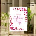 Galentine's day party welcome sign template editable valentines party sign board party decor galentine's day decor sign welcome poster xoxo