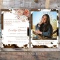 Graduation party invitation template western graduation cowgirl graduation party invite editable graduation party invitation template