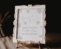 Snow In Love Bridal Shower Poster, Snow in Love Bridal Shower Custom Sign, Winter Bridal Shower, Snowflakes, Table Sign, Cocktail, Canva