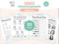 30. Geburtstag Partyspiele - 25 personalisierbare Spiele zum Jahr 1995 - digitales PDF zum ausdrucken