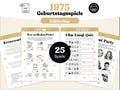 50. Geburtstag Partyspiele - 25 personalisierbare Spiele zum Jahr 1975 - digitales PDF zum ausdrucken