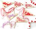 Valentine's Wooden Pennant Flag | Kids Photoshoot Props | Childrens Room/Playroom | Personalised Gift | Nursery Decor | Valentines Day