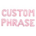 Custom Balloon Letters Balloon Phrase Baby Pink Gold Letter Balloons Custom Balloon Banner Balloon Letters in Pink